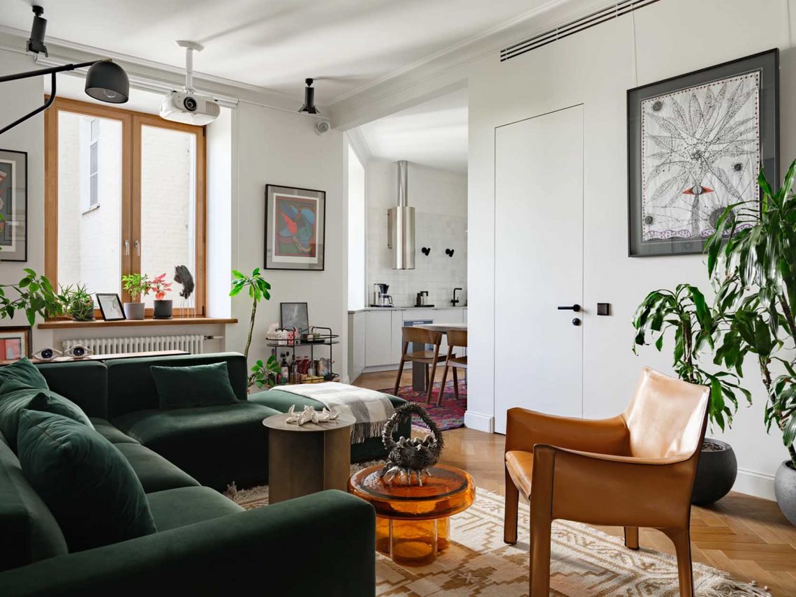 Művészi eklektika: 70 m2-es polgári otthon újjászületése