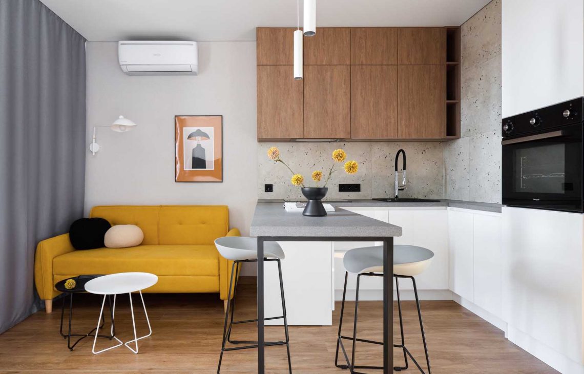 Okos tárolás és térnövelő megoldások másfél szobás lakásban