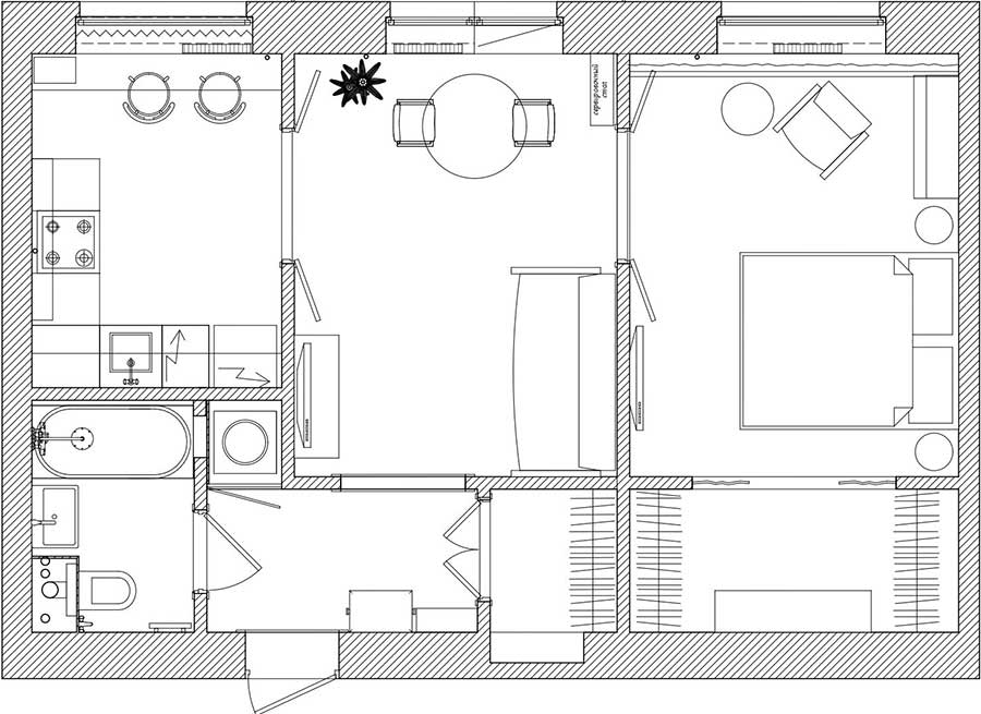 Századközepi modern hangulat 49 m2-en Századközepi modern hangulat 49 m2-en