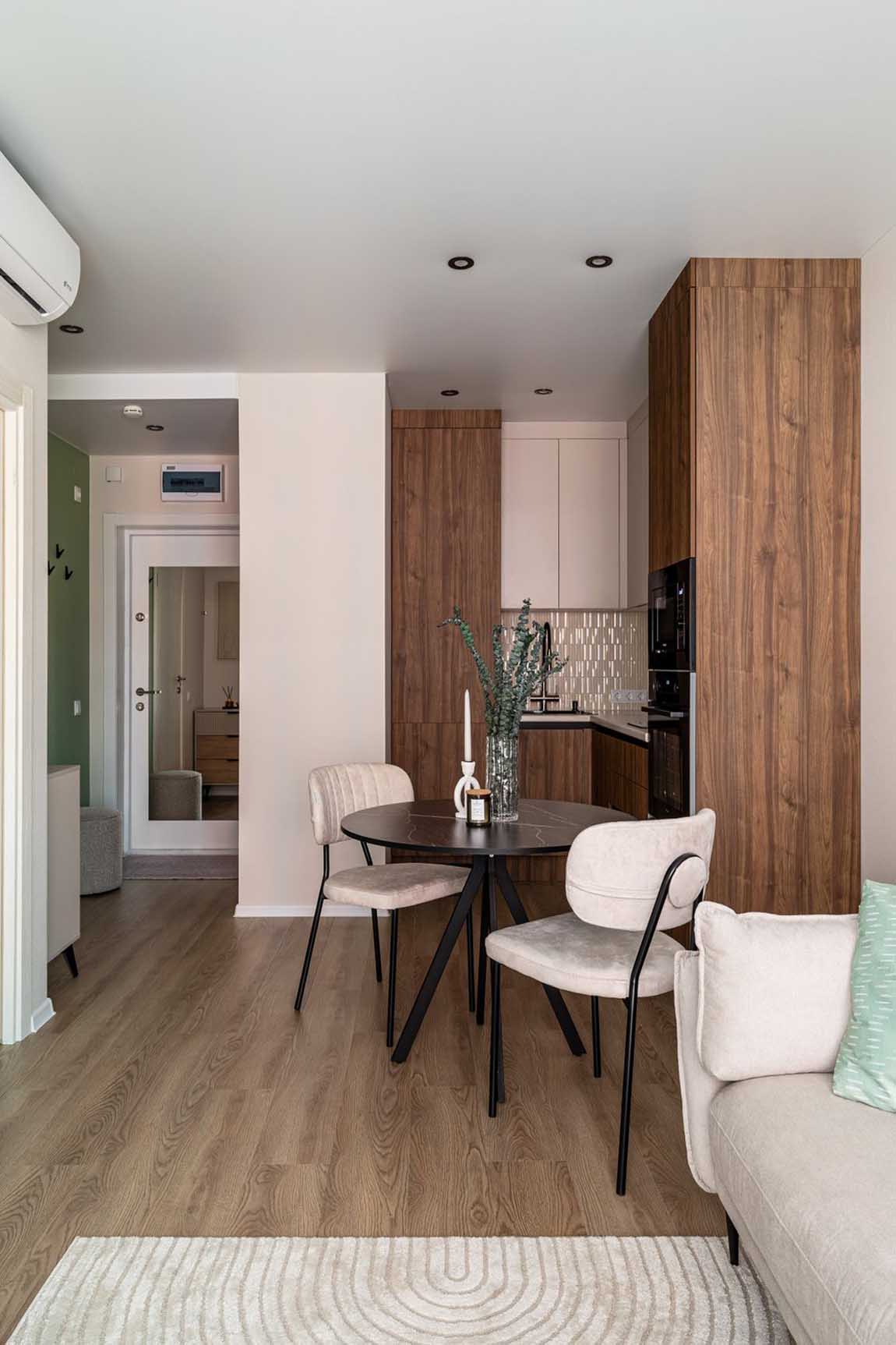 Pasztell harmónia és funkcionális térszervezés 32 m2-en Pasztell harmónia és funkcionális térszervezés 32 m2-en