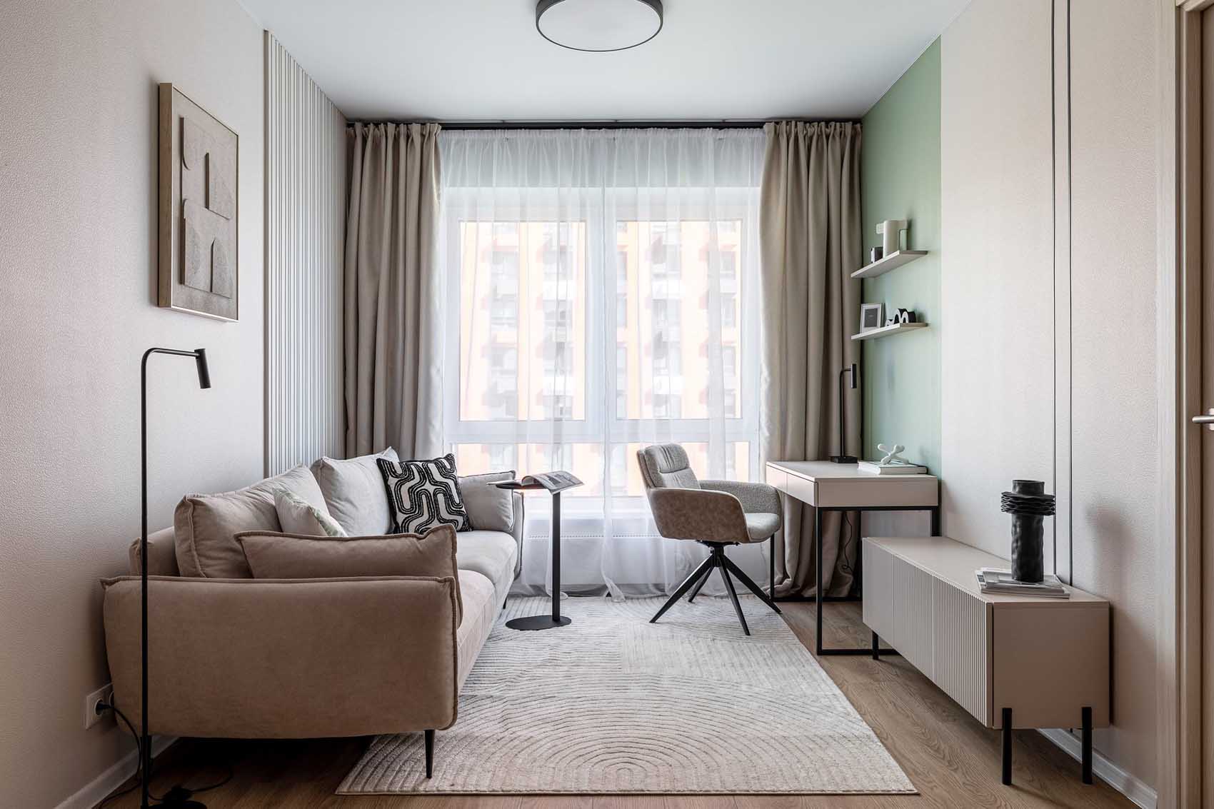 Pasztell harmónia és funkcionális térszervezés 32 m2-en Pasztell harmónia és funkcionális térszervezés 32 m2-en