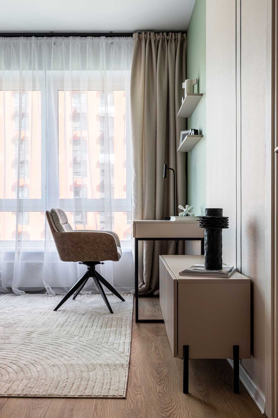 Pasztell harmónia és funkcionális térszervezés 32 m2-en Pasztell harmónia és funkcionális térszervezés 32 m2-en