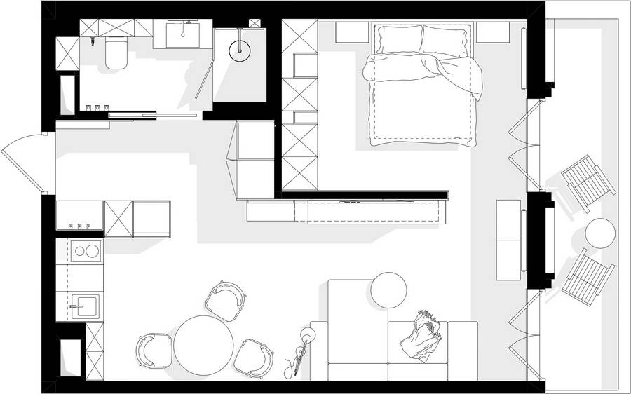 Természetesség és finom tapinthatóság tetőtéri lakásban Természetesség és finom tapinthatóság tetőtéri lakásban