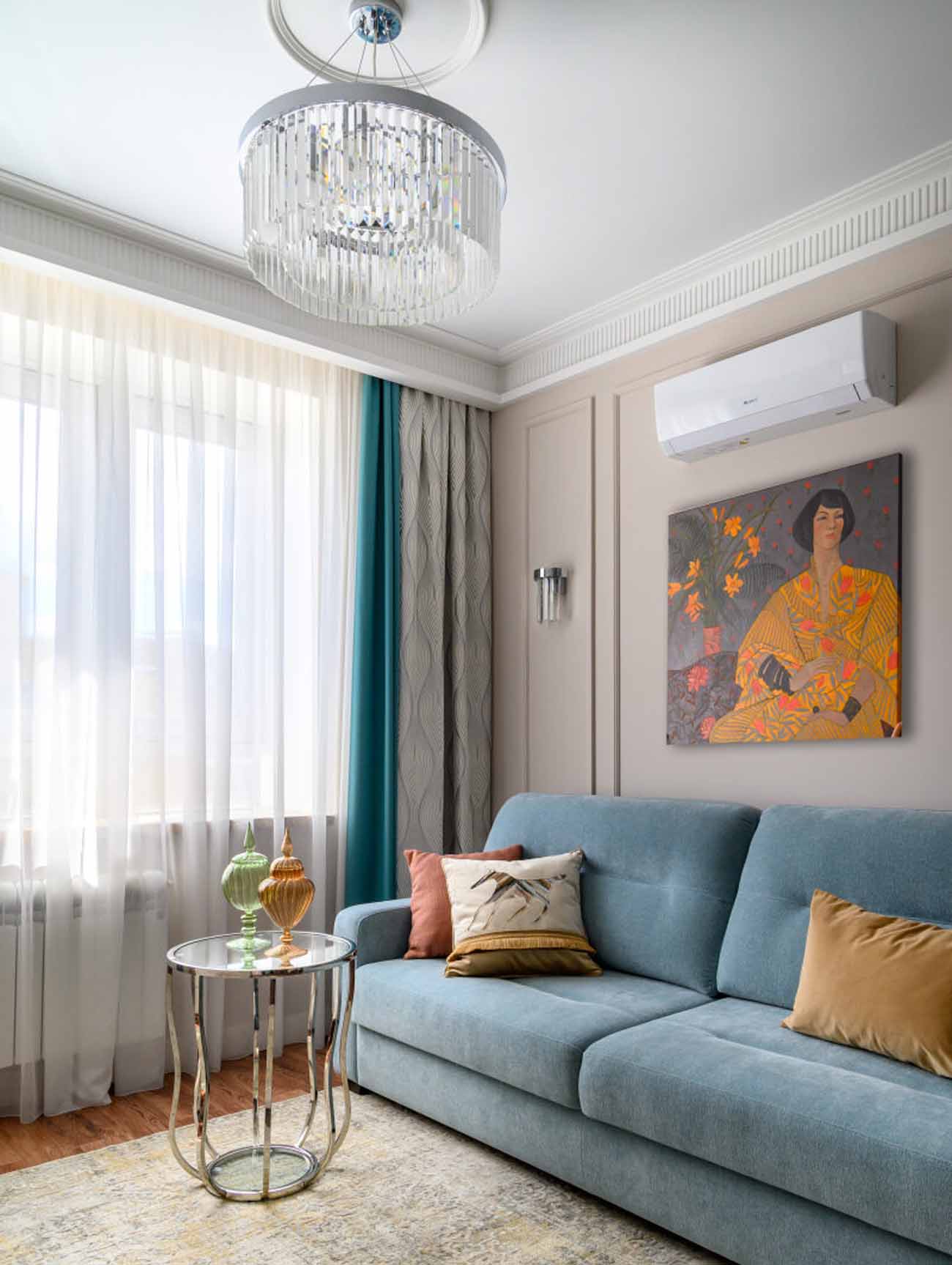 Elegáns neoklasszikus otthon 50 m2-en parafa padlóval Elegáns neoklasszikus otthon 50 m2-en parafa padlóval