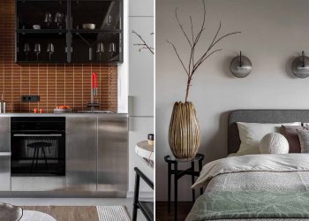 Fém konyha, kézműves Kintsugi csempe, lágy minimál 41 m2-en