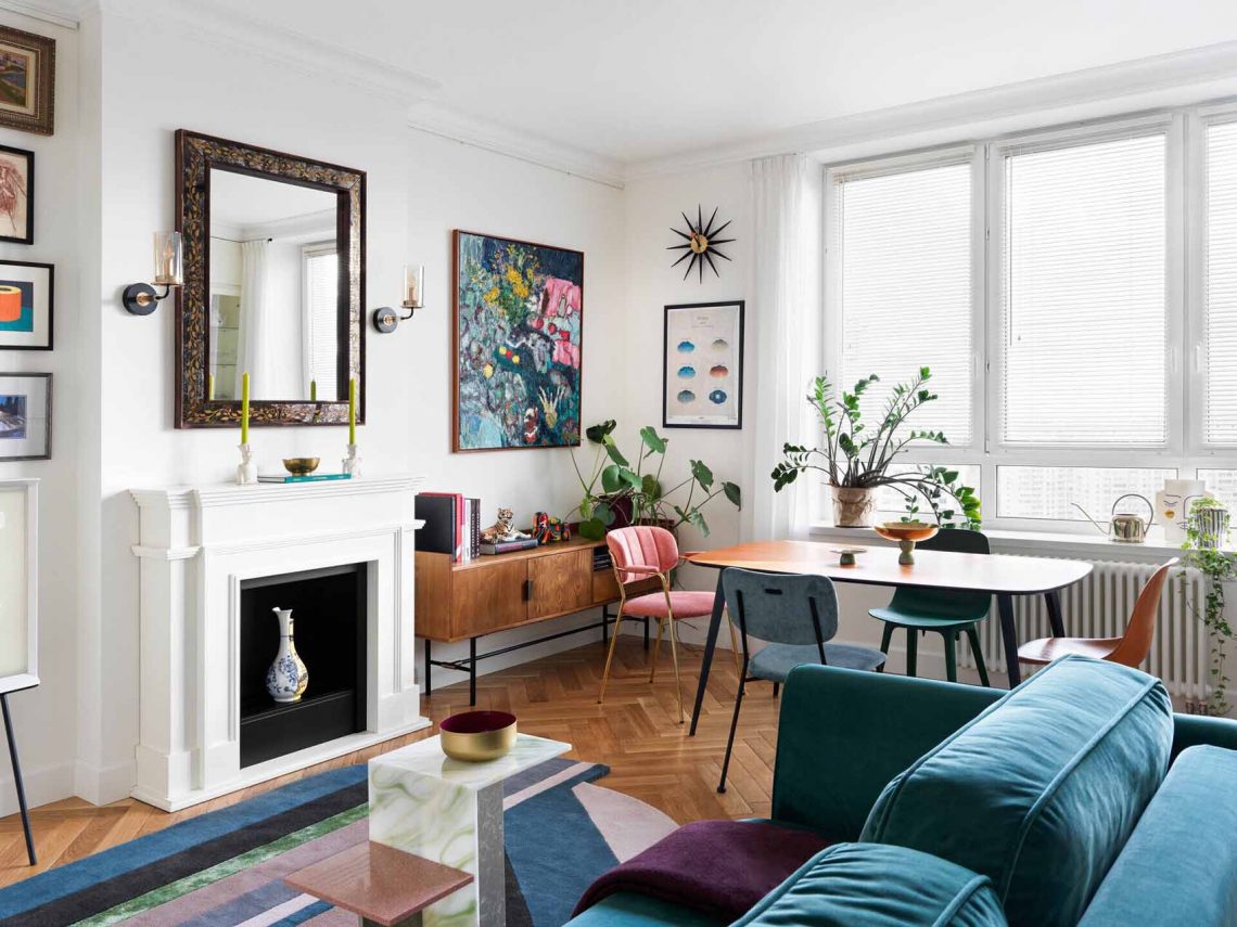 Franciás, eklektikus, élettel teli otthon