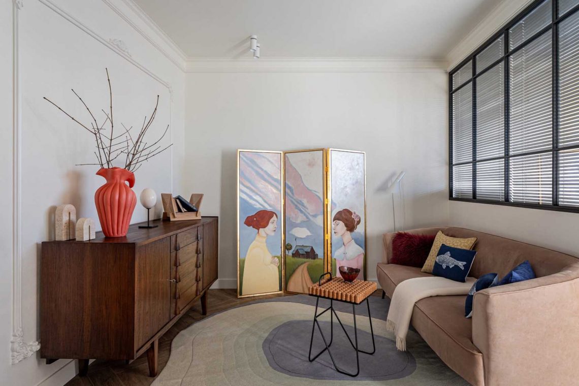 Gyermekes család kutyával 45 m2-en