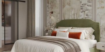 Hálószoba modern klasszikus stílusban