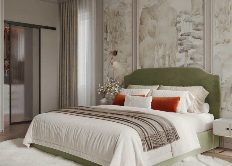 Hálószoba modern klasszikus stílusban