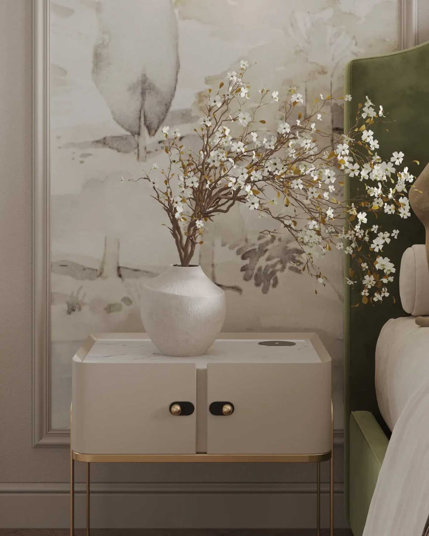 Hálószoba modern klasszikus stílusban