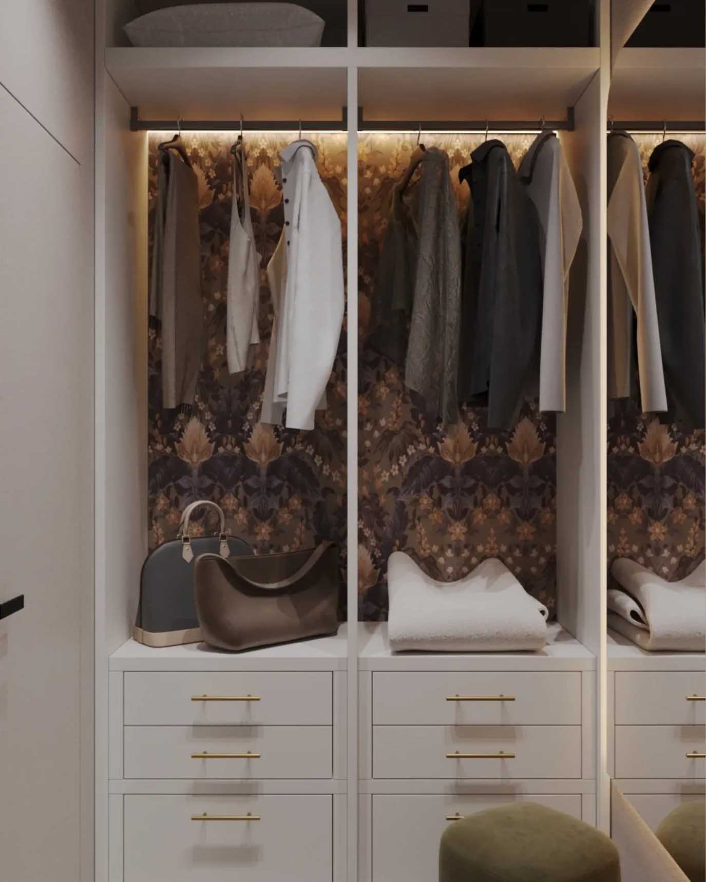 Hálószoba modern klasszikus stílusban