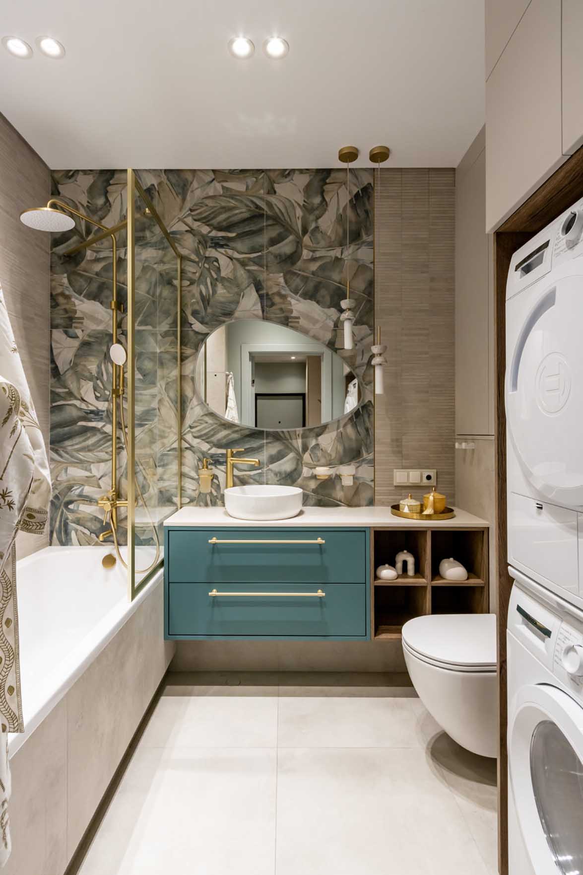 Növényi motívumok és karakteres színek otthonos enteriőrben