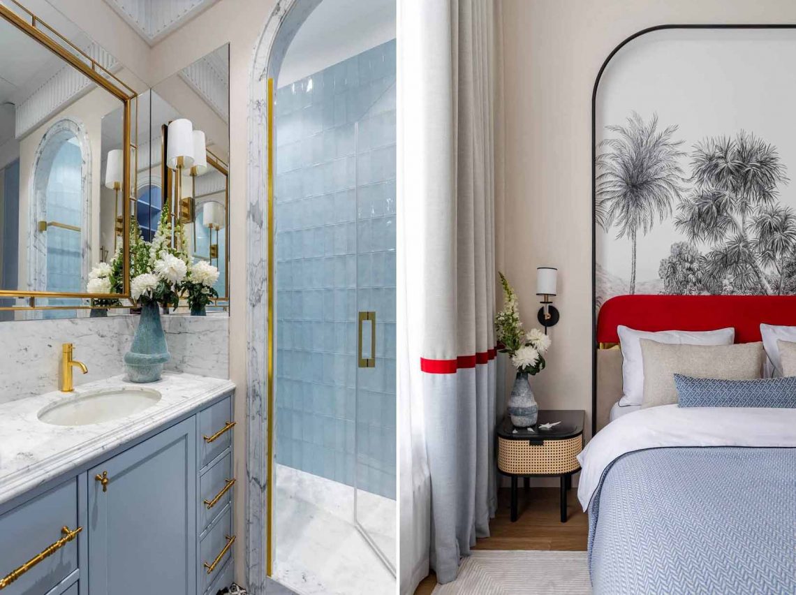 Marokkói színek, divatos íves formák 98 m2-en