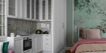 Ezt a 37 m²-es lakást a mentazöld szín és a modern klasszikus stílus dobja fel