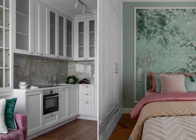 Ezt a 37 m²-es lakást a mentazöld szín és a modern klasszikus stílus dobja fel