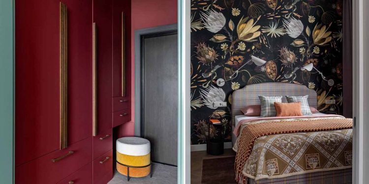 Bátor színhasználat, különleges tapéták 67 m2-es lakásban