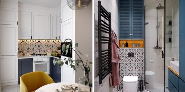 Zónák falak nélkül egy praktikus és esztétikus kis lakásban