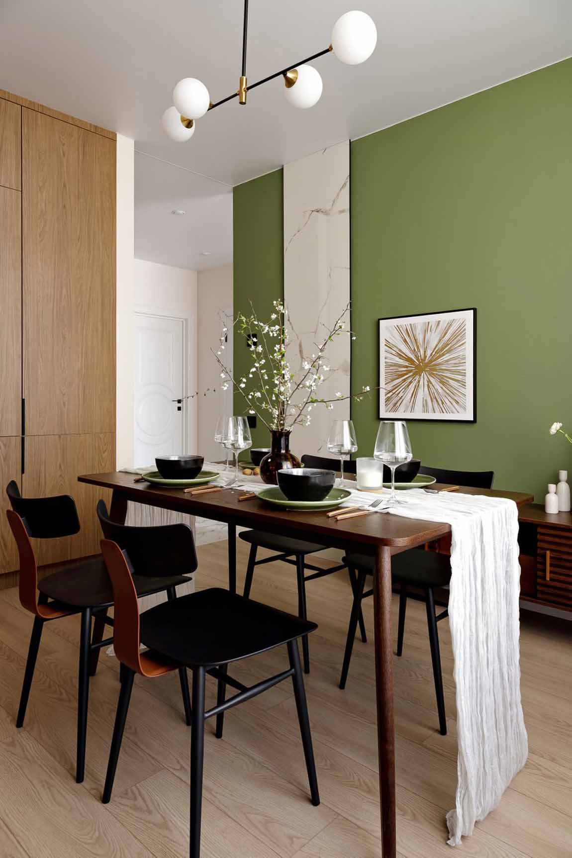 Természetes harmónia és modern világítás kétszobás lakásban Természetes harmónia és modern világítás kétszobás lakásban