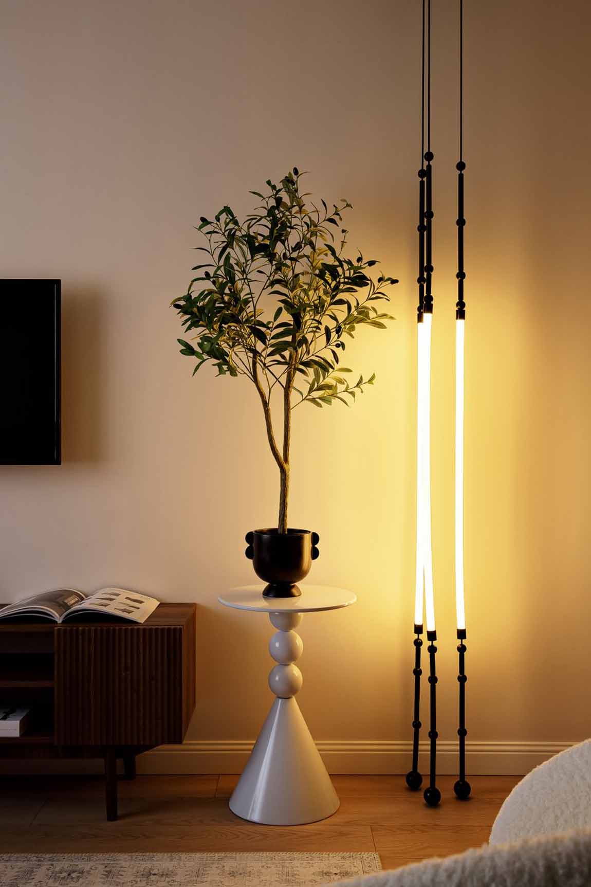 Természetes harmónia és modern világítás kétszobás lakásban Természetes harmónia és modern világítás kétszobás lakásban