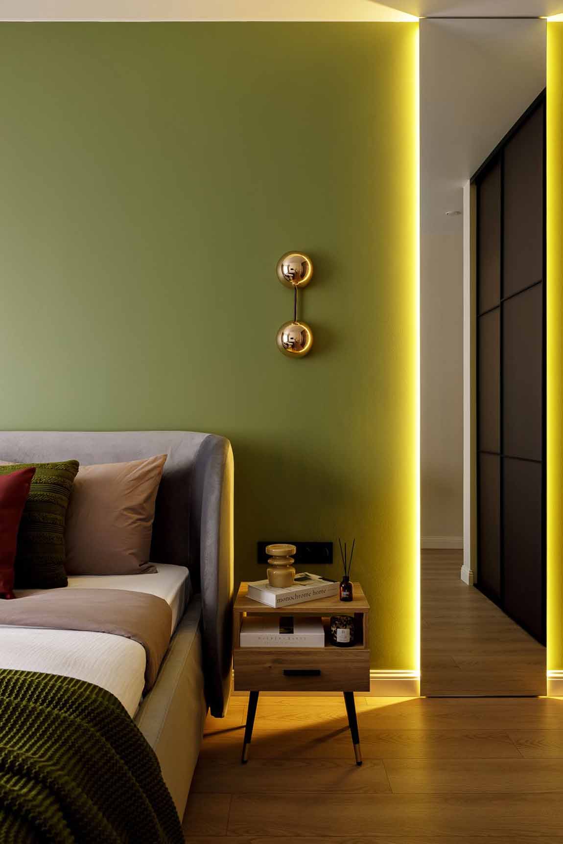 Természetes harmónia és modern világítás kétszobás lakásban Természetes harmónia és modern világítás kétszobás lakásban