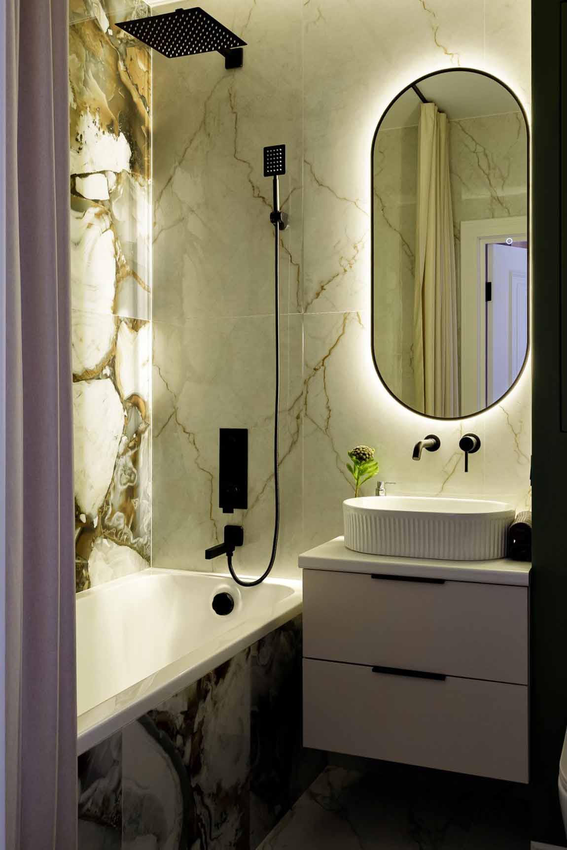 Természetes harmónia és modern világítás kétszobás lakásban Természetes harmónia és modern világítás kétszobás lakásban