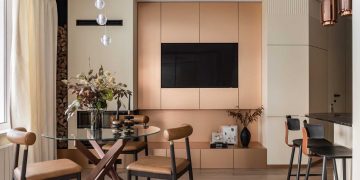 Tejes, bézs és világos földszínek fémes részletekkel 69 m2-en