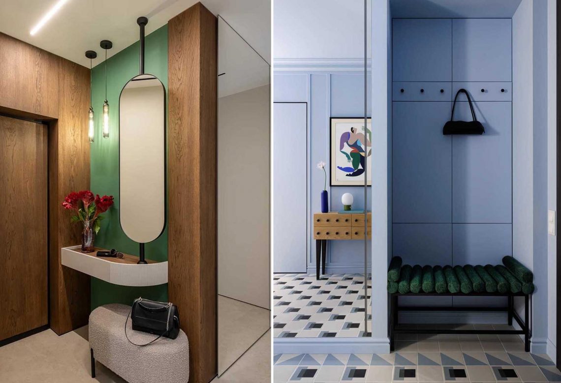 7 inspiráló lakás, ahol a színes előszoba adja meg az alaphangulatot