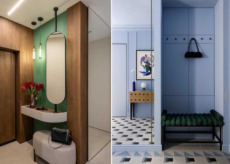 7 inspiráló lakás, ahol a színes előszoba adja meg az alaphangulatot