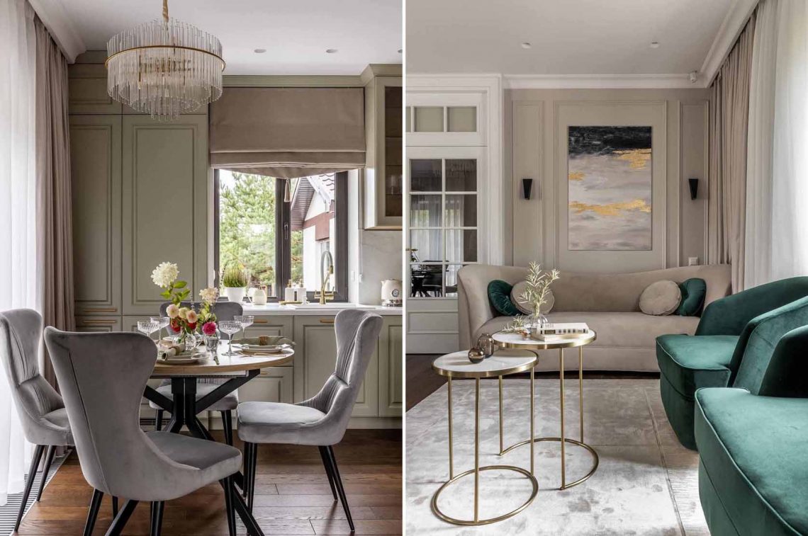 Ház angol és amerikai enteriőrök inspirálta berendezéssel