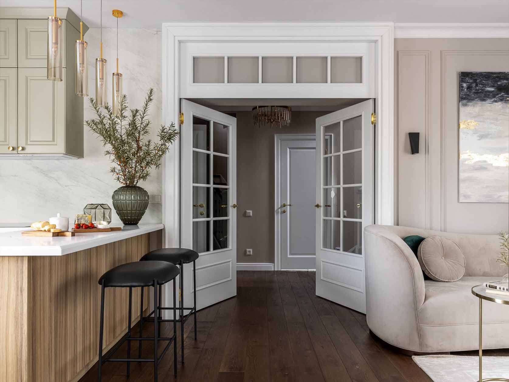 Ház angol és amerikai enteriőrök inspirálta berendezéssel Ház angol és amerikai enteriőrök inspirálta berendezéssel