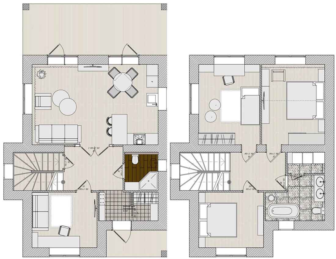 Ház angol és amerikai enteriőrök inspirálta berendezéssel Ház angol és amerikai enteriőrök inspirálta berendezéssel