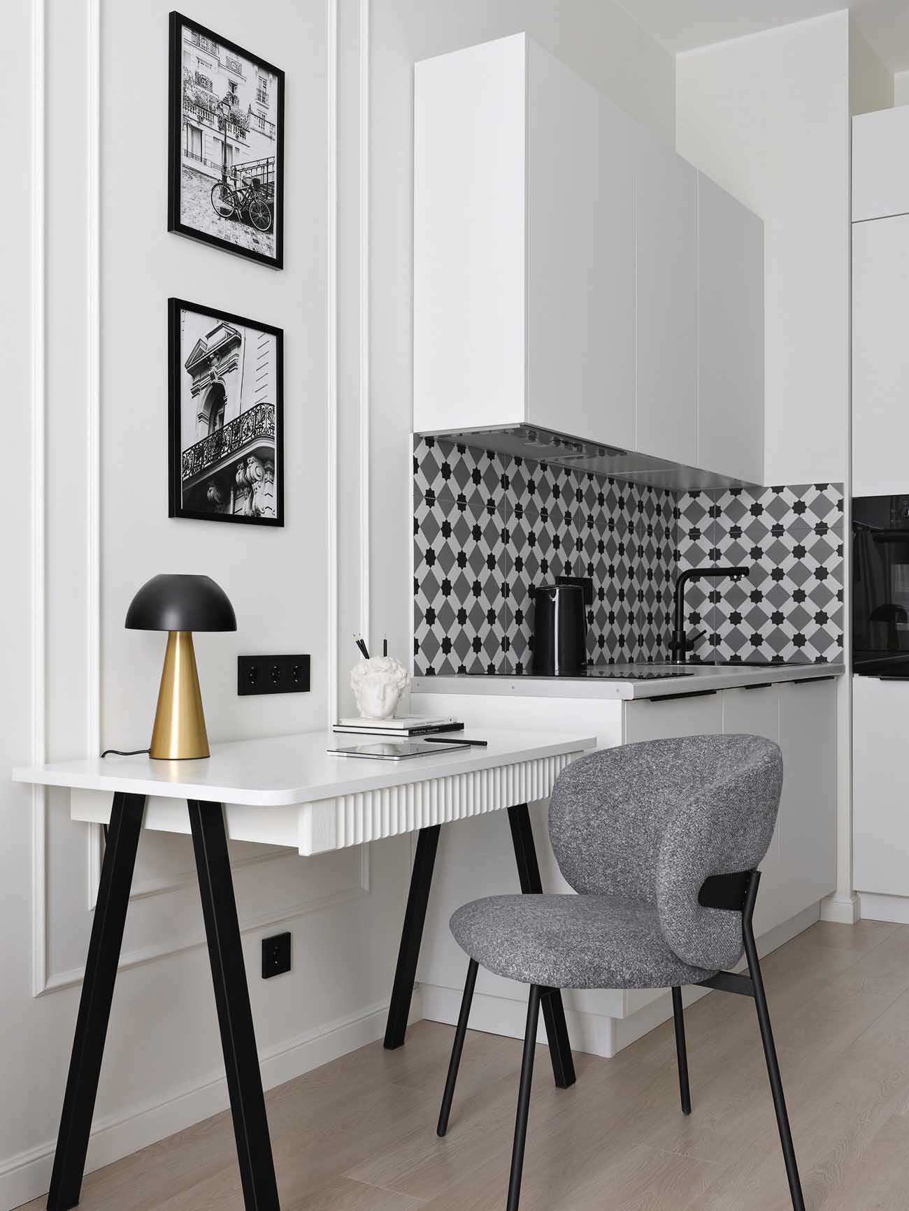 Elegáns és élhető, párizsi hangulatú otthon, 35 m2-es kislakás Elegáns és élhető, párizsi hangulatú otthon, 35 m2-es kislakás