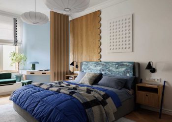 Rengeteg tárolóhely, szokatlan színpaletta és geometriai minták