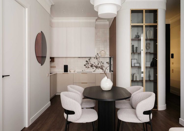 Fehér és bézs stílusosan: 62 m2-es otthon biokandallóval