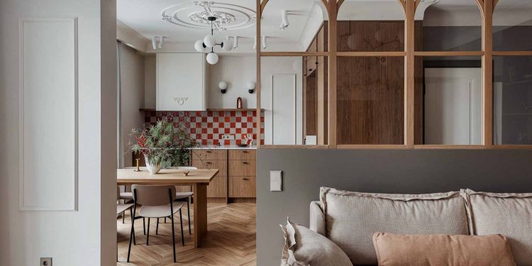 Nagyvárosi lakópark 82 m2-es lakása retró elemekkel