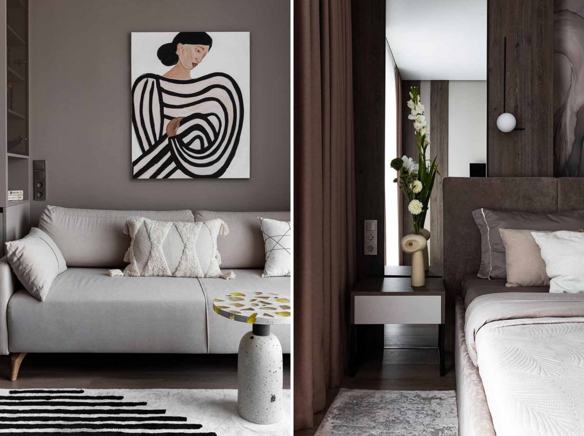 Monokróm otthon japandi elemekkel