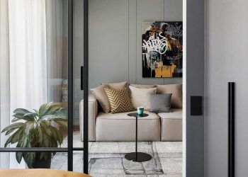 Hölgy otthona egy modern legénylakás hangulatával 40 m2-en