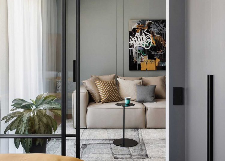 Hölgy otthona egy modern legénylakás hangulatával 40 m2-en