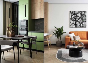 Kényelmes és modern enteriőr kétszobás lakásban