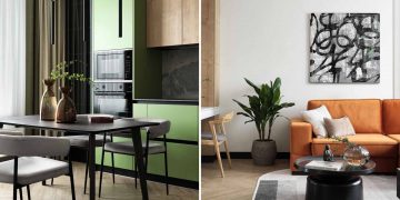 Kényelmes és modern enteriőr kétszobás lakásban