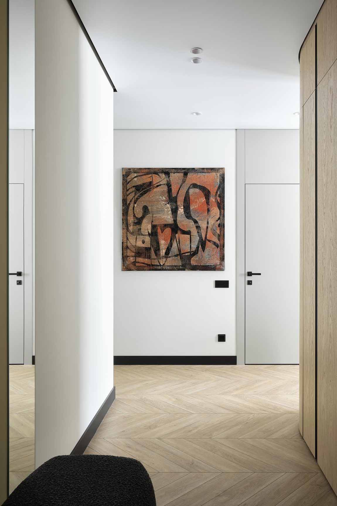 Kényelmes és modern enteriőr kétszobás lakásban Kényelmes és modern enteriőr kétszobás lakásban