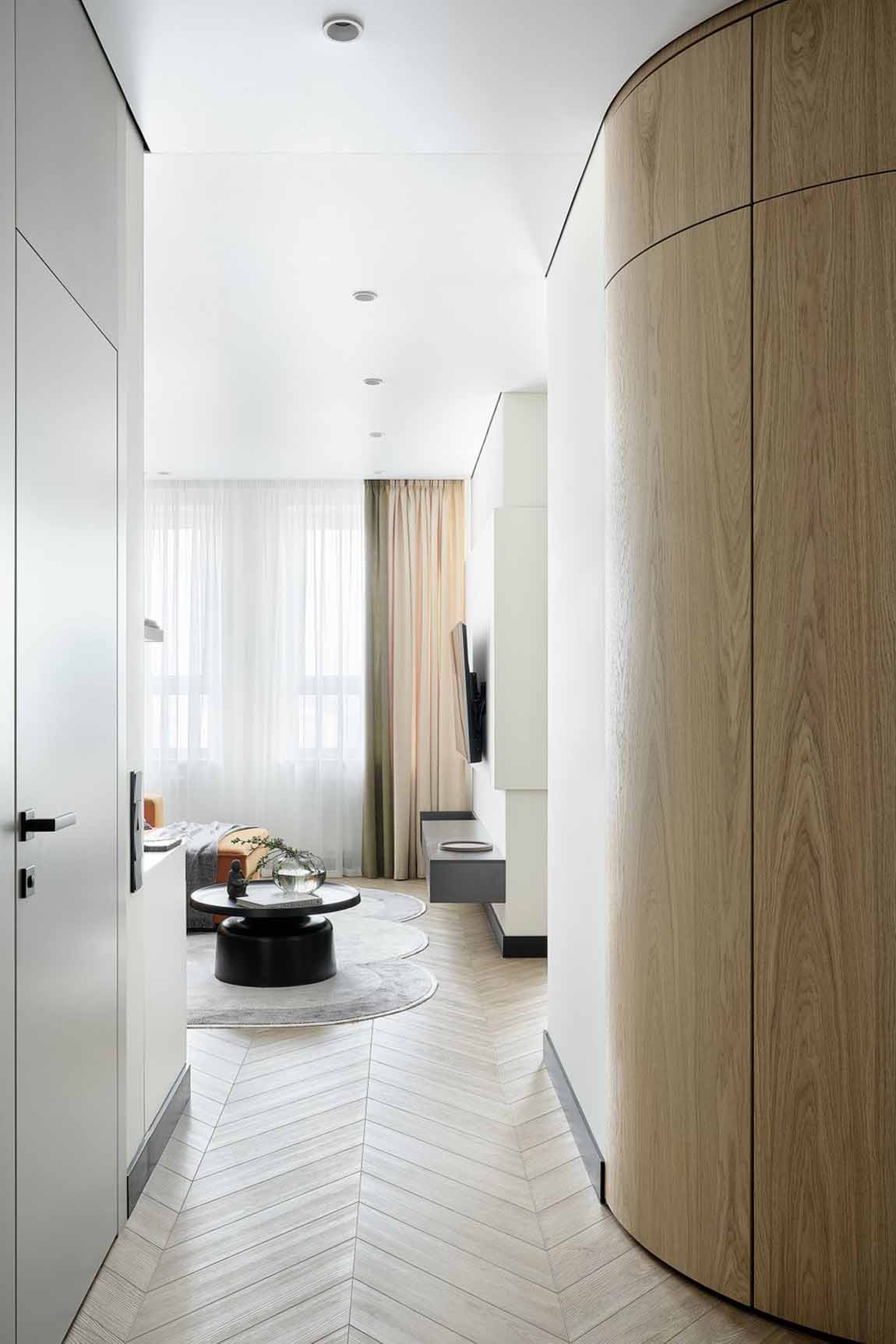 Kényelmes és modern enteriőr kétszobás lakásban Kényelmes és modern enteriőr kétszobás lakásban