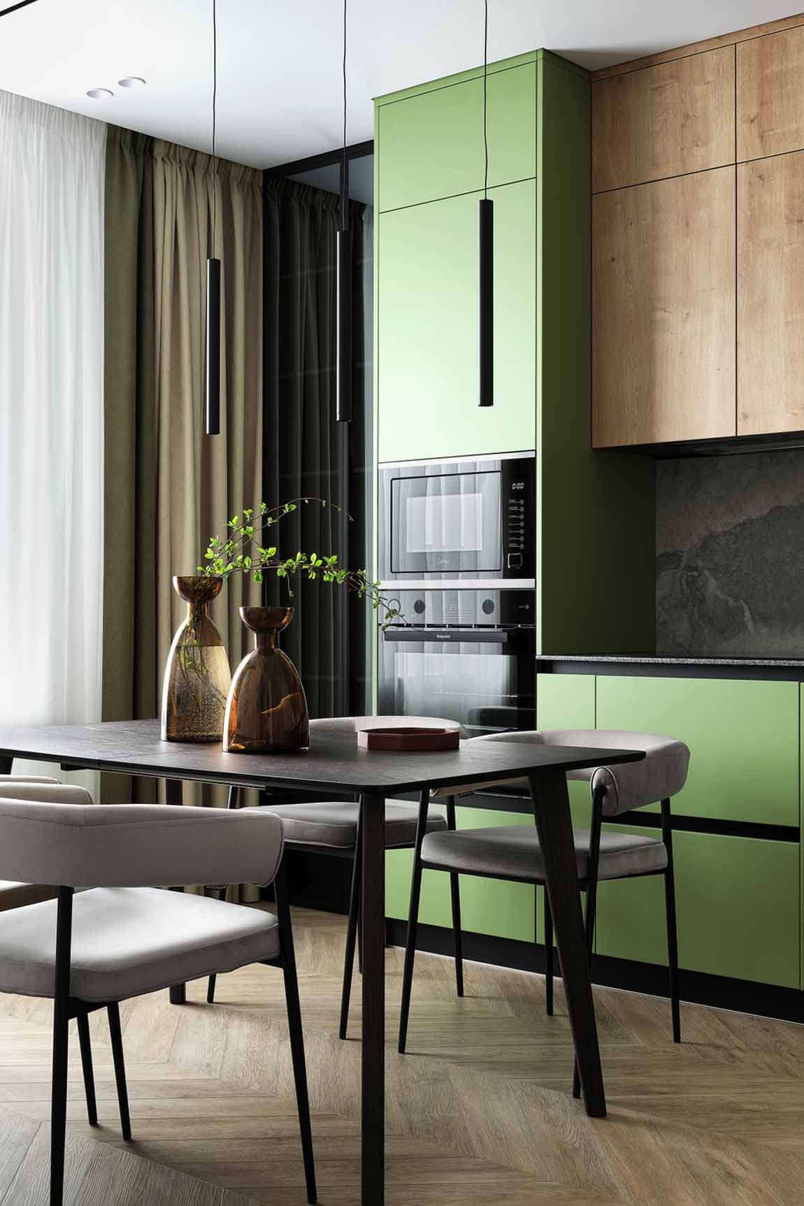 Kényelmes és modern enteriőr kétszobás lakásban Kényelmes és modern enteriőr kétszobás lakásban