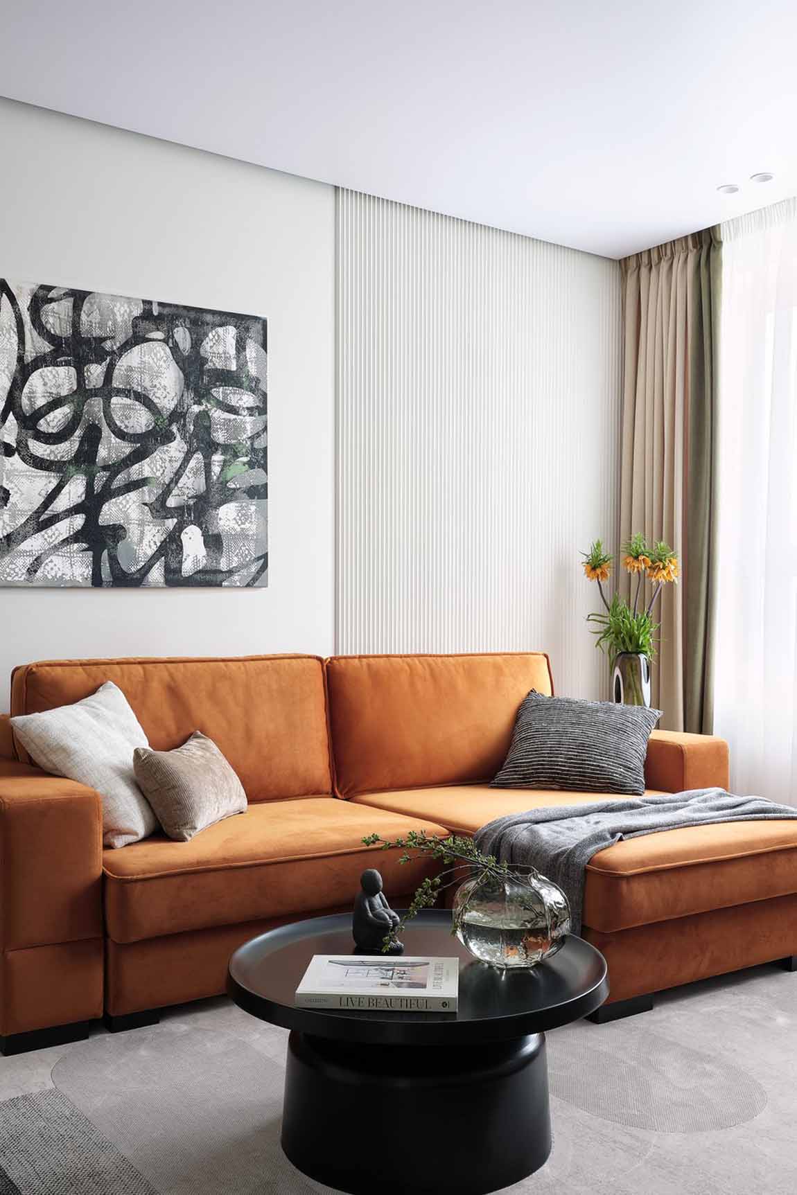 Kényelmes és modern enteriőr kétszobás lakásban Kényelmes és modern enteriőr kétszobás lakásban