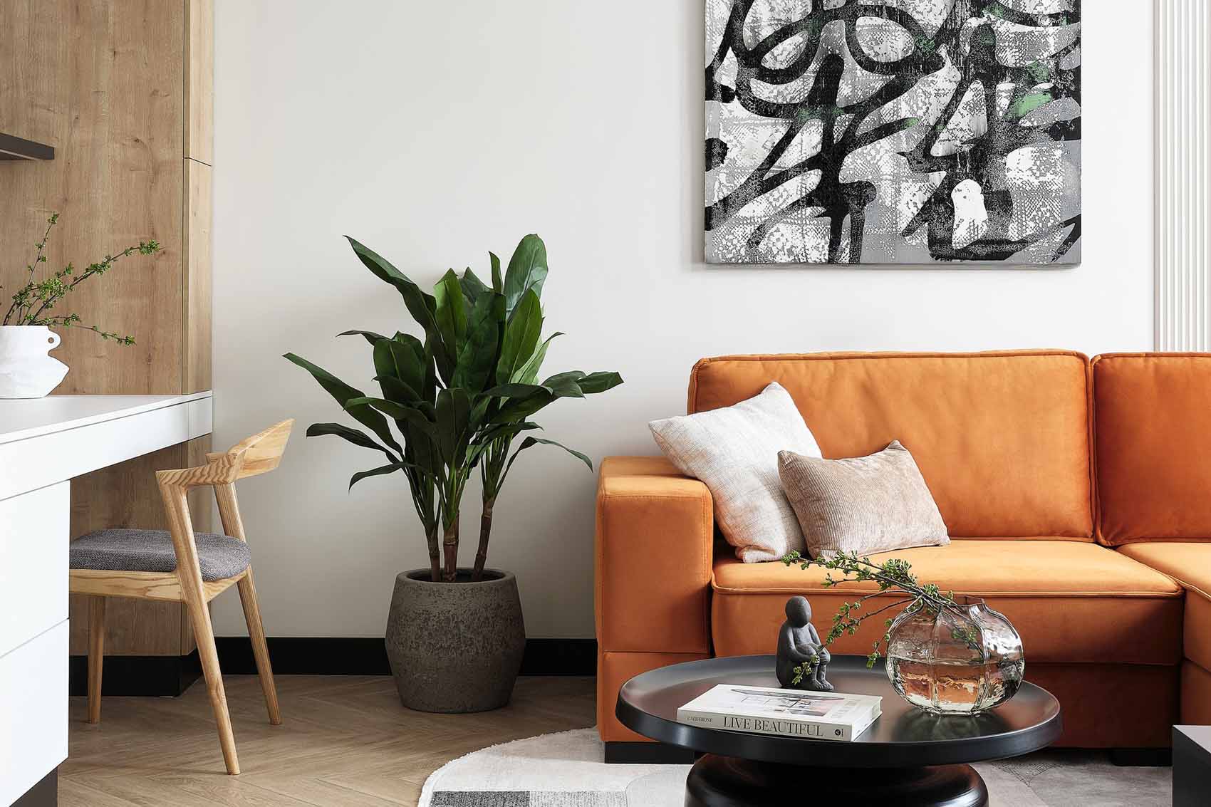 Kényelmes és modern enteriőr kétszobás lakásban Kényelmes és modern enteriőr kétszobás lakásban