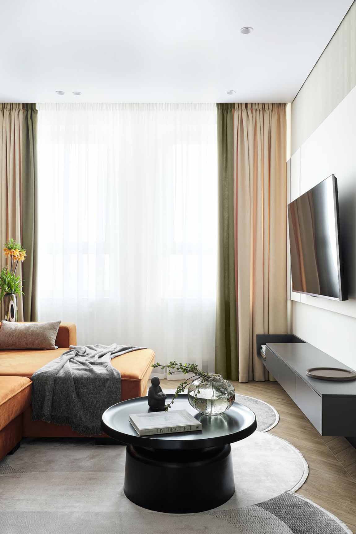 Kényelmes és modern enteriőr kétszobás lakásban Kényelmes és modern enteriőr kétszobás lakásban