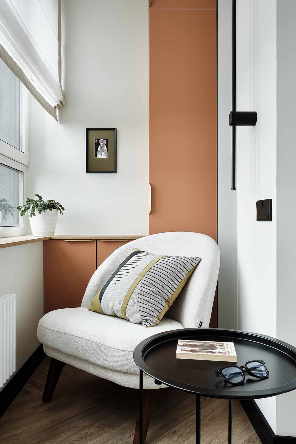 Kényelmes és modern enteriőr kétszobás lakásban Kényelmes és modern enteriőr kétszobás lakásban