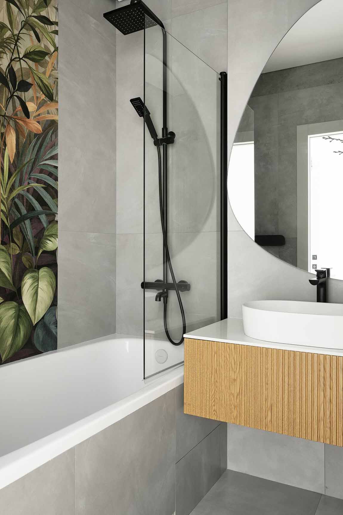 Kényelmes és modern enteriőr kétszobás lakásban