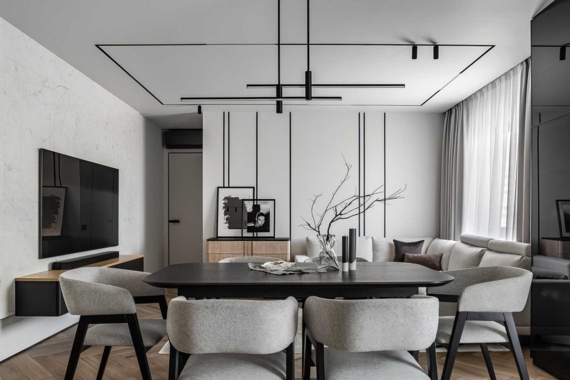 Letisztult, harmonikus otthon, minimalista stílus 77 m2