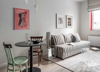 Párizsi sikk 46 m2-en: egyszerű de egyedi megoldások